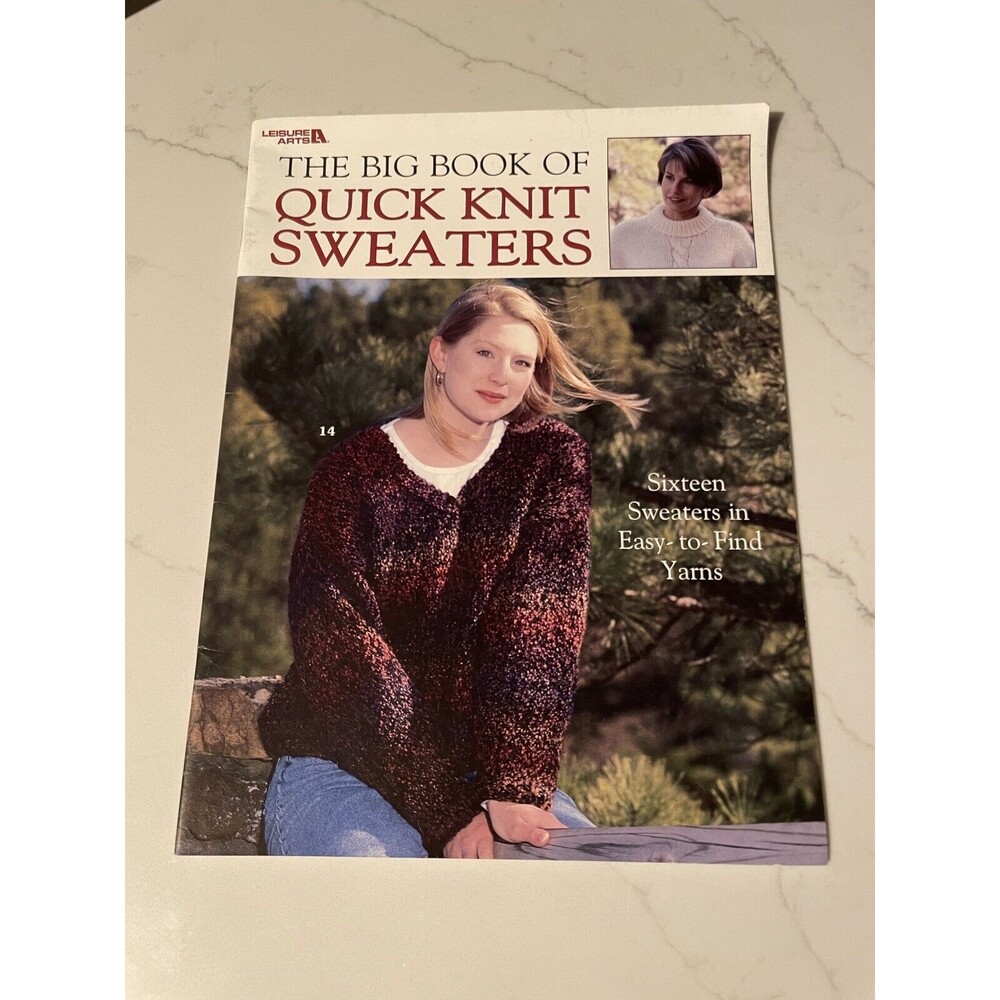 Big Book of Quick Knit Sweaters 16 Designs Pattern Book Leisure Arts 3023